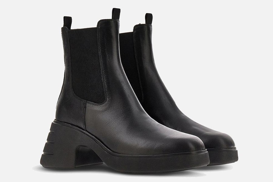 Women Hogan | Hogan - Hogan Chelsea Boot H618 Noir Ankle Boots On Labotte