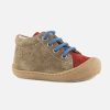 Boys Naturino | Naturino - Cocoon Rust Mud Blue Lace-Up Boots On Labotte