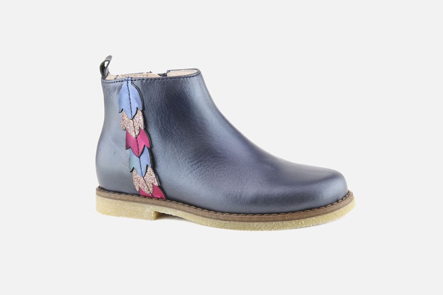 Girls Acebos | Acebos - Alice Glitter Blue Ankle Boots On Labotte