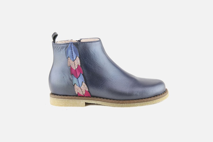 Girls Acebos | Acebos - Alice Glitter Blue Ankle Boots On Labotte