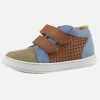 Boys Pom d'Api | Pom D'Api - Mousse Dop Camel Denim Velcro Shoes On Labotte