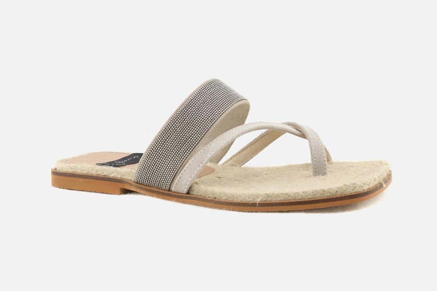 Women Gaimo | Gaimo - Gaimo Nuit Stone Sandals On Labotte