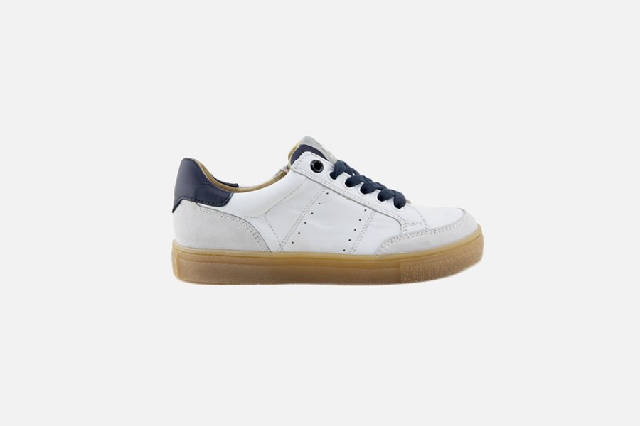 Boys Acebos | Acebos - Accelere Blanc Lace-Up Shoes On Labotte