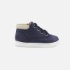 Boys Shoo Pom | Shoo Pom - Bouba Zip Desert Navy Sand Lace-Up Boots On Labotte