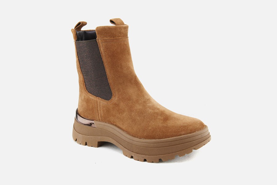 Women Ara | Ara - Calais Chelsea Rust Ankle Boots On Labotte