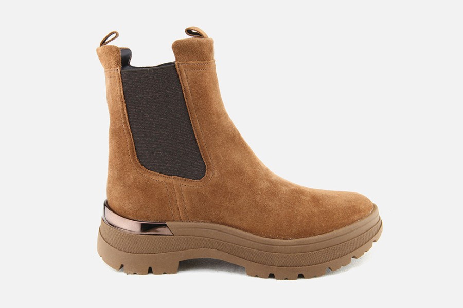 Women Ara | Ara - Calais Chelsea Rust Ankle Boots On Labotte