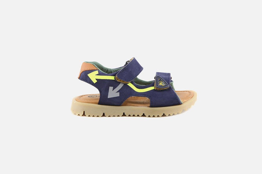 Boys Rondinella | Rondinella - Theo Bleu Sandals On Labotte