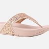 Women Fitflop | Fitflop - Lulu Toe Post Glitter Rose Sandals On Labotte