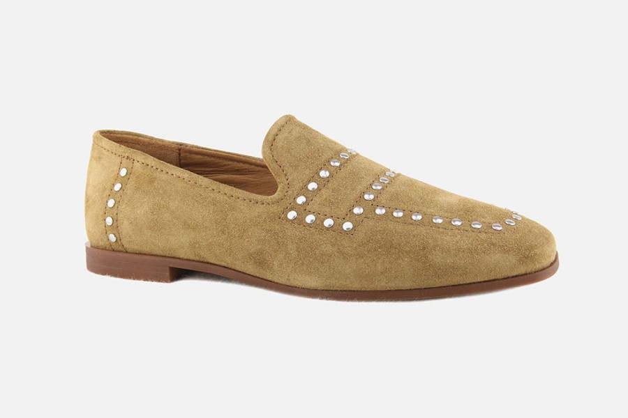 Women Alpe | Alpe - Arock Beige Loafers On Labotte