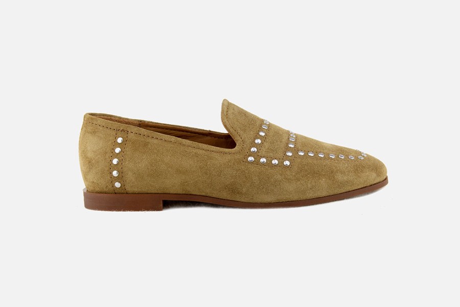 Women Alpe | Alpe - Arock Beige Loafers On Labotte