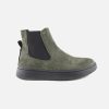 Women Woden | Woden - Hannah Suede Moss Green Ankle Boots On Labotte