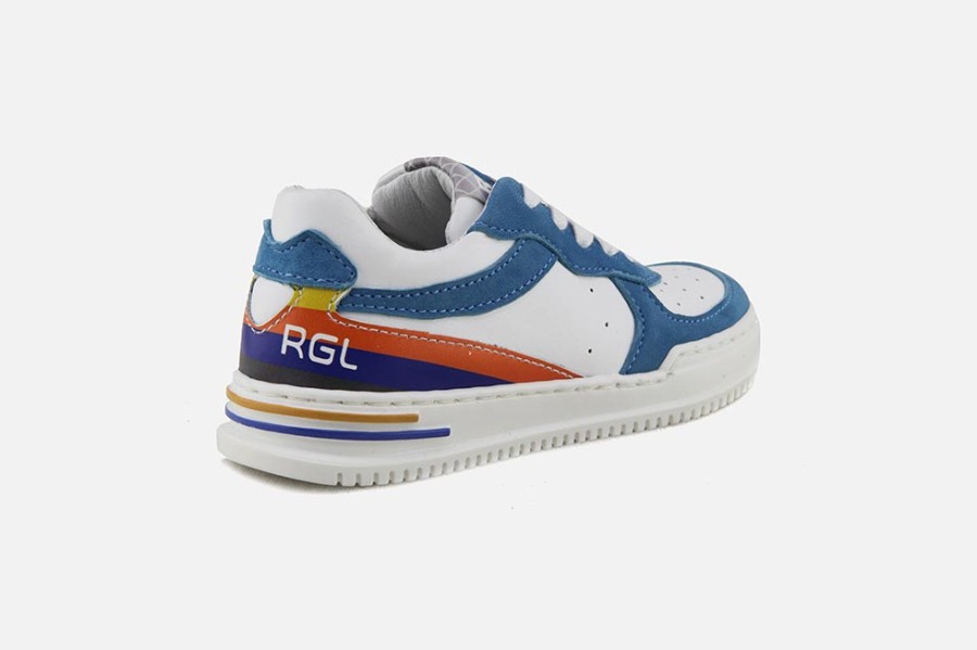 Boys Romagnoli | Romagnoli - Mitch Blue White Lace-Up Shoes On Labotte