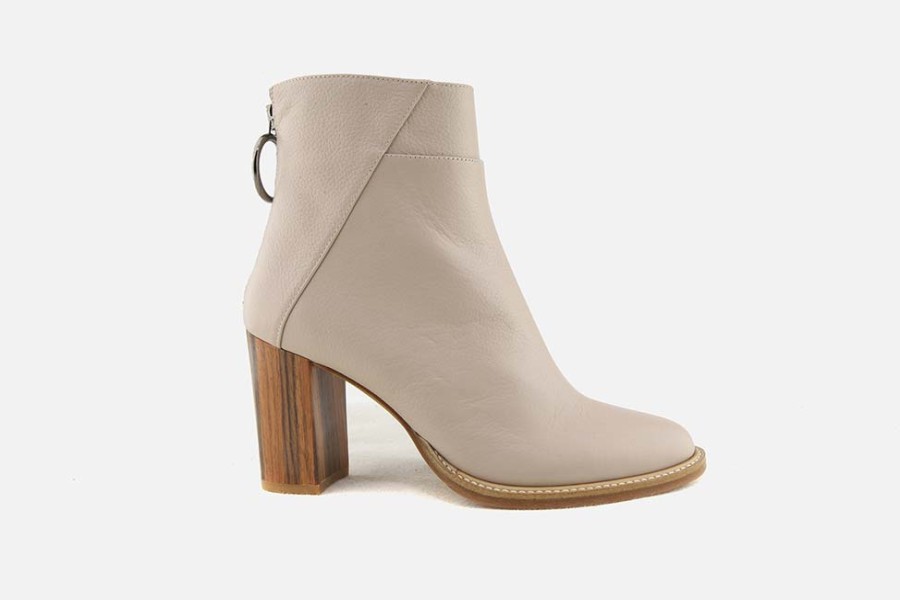 Women Atelier Content | Atelier Content - Veronica Light Taupe Ankle Boots On Labotte