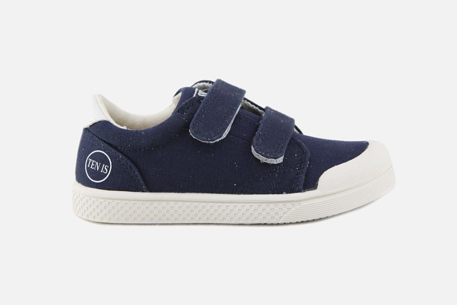 Boys 10 IS | 10 Is - Ten Velcro Canvas Navy Velcro Shoes On Labotte