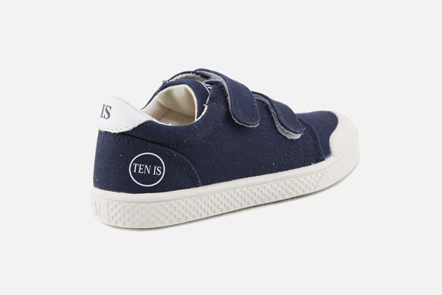 Boys 10 IS | 10 Is - Ten Velcro Canvas Navy Velcro Shoes On Labotte