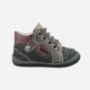 Boys Bellamy | Bellamy - Brandon Grey Wine Lace-Up Boots On Labotte