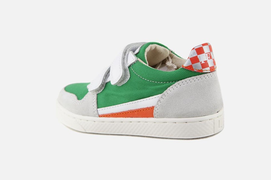 Boys 10 IS | 10 Is - Ten B Sk8 Green White Velcro Shoes On Labotte