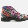 Women Pons Quintana | Pons Quintana - Gentry Multi Floral Lace-Up Boots On Labotte