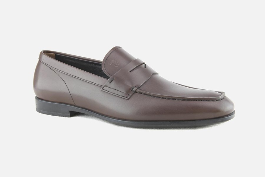 Men Tod's | Tod'S - Mantova Brun Antique Loafers On Labotte