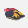 Boys Inch Blue | Inch Blue - Dino Navy Orange Layette Shoes On Labotte