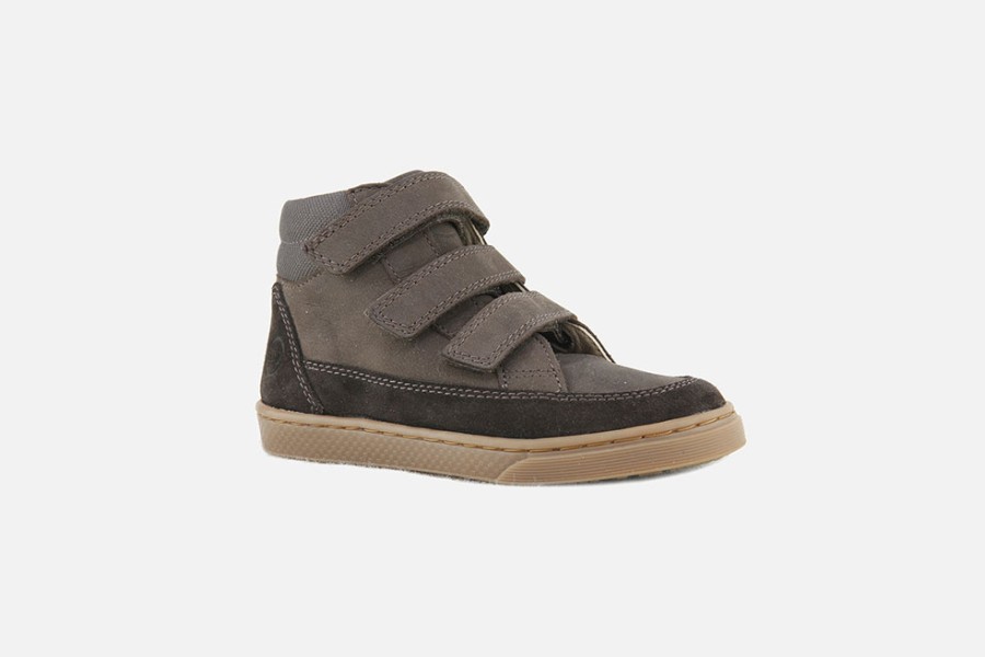 Boys 10 IS | 10 Is - Ten B Easy Fox Coffee Velcro Shoes On Labotte