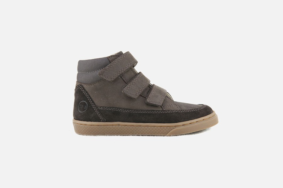 Boys 10 IS | 10 Is - Ten B Easy Fox Coffee Velcro Shoes On Labotte