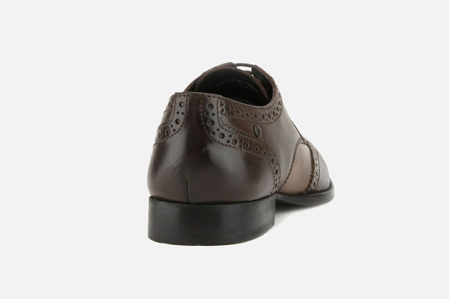 Men Base London | Base London - Bartley Tan Choco Derbies On Labotte