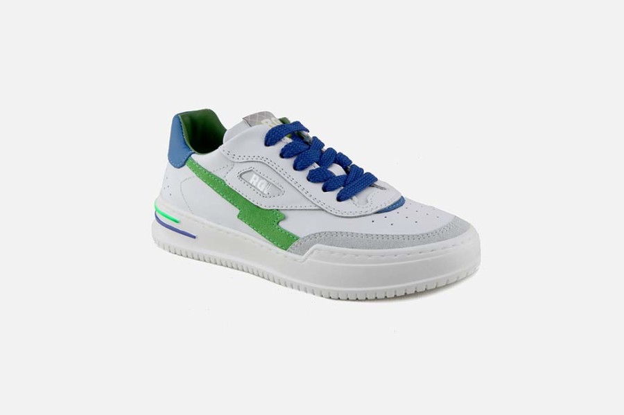 Boys Romagnoli | Romagnoli - Mike White Green Lace-Up Shoes On Labotte