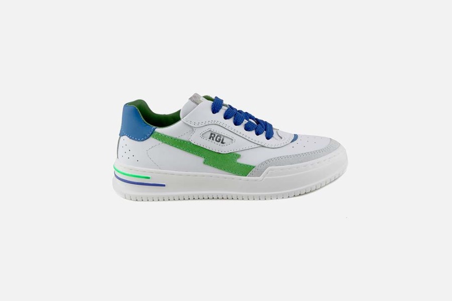 Boys Romagnoli | Romagnoli - Mike White Green Lace-Up Shoes On Labotte