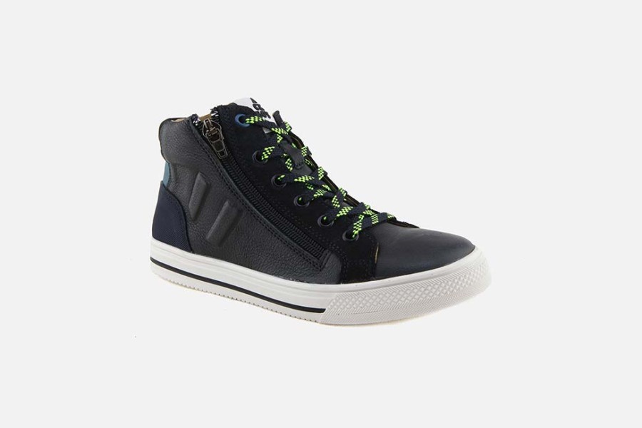 Boys Acebos | Acebos - Ary Navy Lace-Up Boots On Labotte