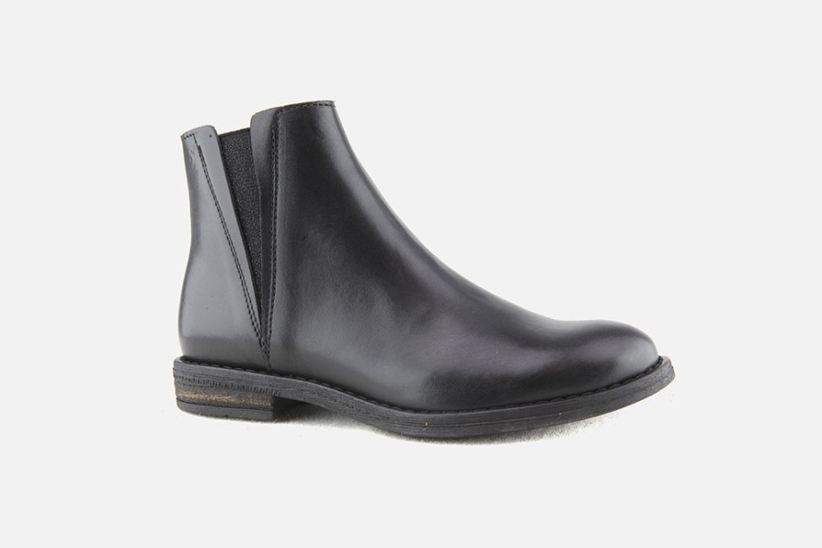 Girls Acebos | Acebos - Adeline Lisse Noir Ankle Boots On Labotte