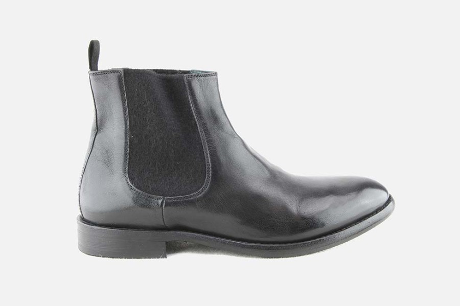 Men Calpierre | Calpierre - Roscoe Chelsea Noir Ankle Boots On Labotte