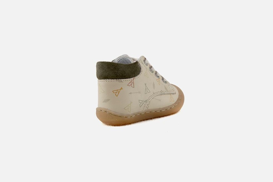 Boys Bellamy | Bellamy - Kalin Beige Tipi Lace-Up Boots On Labotte