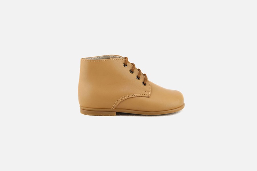 Boys Beberlis | Beberlis - Baltazar Naturel Lace-Up Boots On Labotte