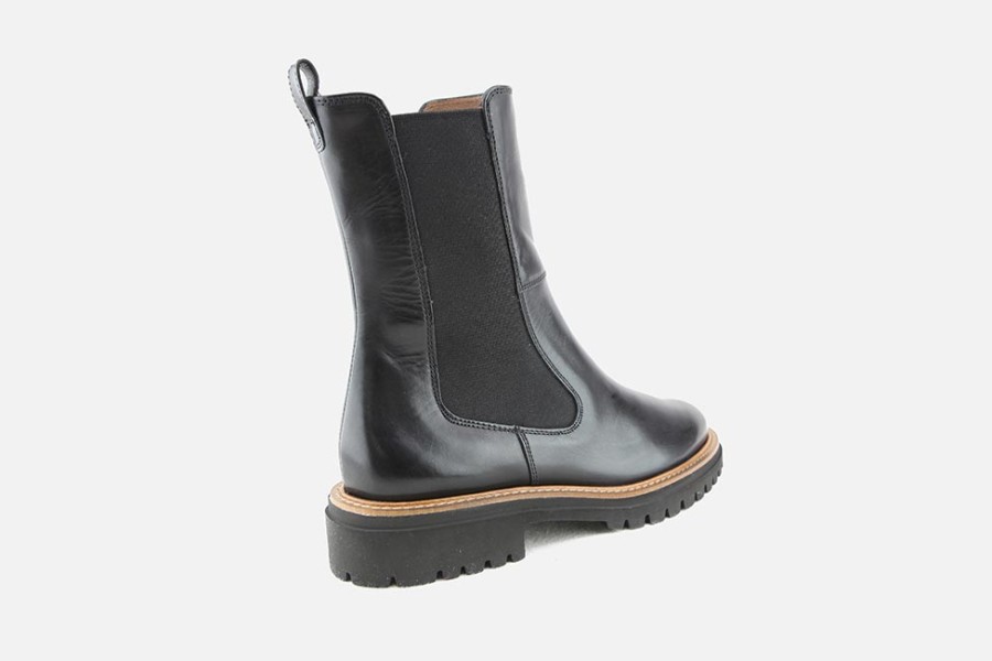 Women Paul Green | Paul Green - Project Hi Black Ankle Boots On Labotte