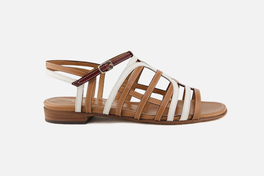 Women Artami | Artami - Ostuni Naturel Blanc Sandals On Labotte