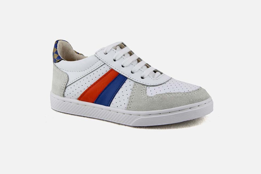 Boys 10 IS | 10 Is - Ten Base Delta White Blue Lace-Up Shoes On Labotte