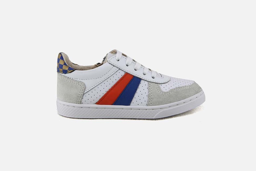 Boys 10 IS | 10 Is - Ten Base Delta White Blue Lace-Up Shoes On Labotte