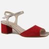 Women Rosemetal | Rosemetal - Janville Rouge Sandals On Labotte