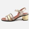 Women Hirica | Hirica - Figuier Metallic Sandals On Labotte