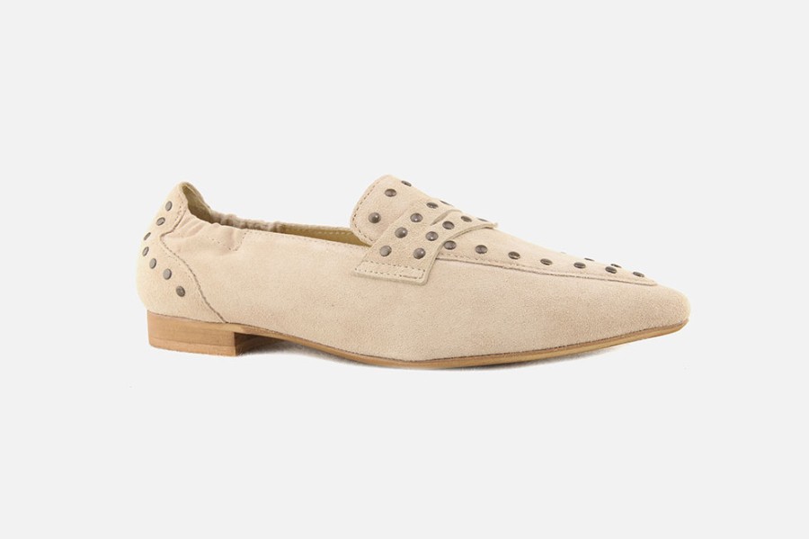 Women Alpe | Alpe - Arome Beige Loafers On Labotte