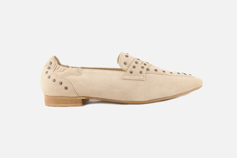 Women Alpe | Alpe - Arome Beige Loafers On Labotte