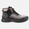 Women L4K3 | L4K3 - Sommet Moka Asphalt Lace-Up Boots On Labotte