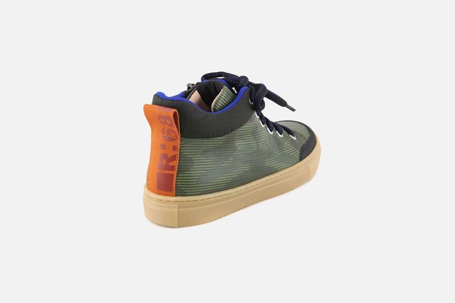 Boys Romagnoli | Romagnoli - Number Kaki Camou Lace-Up Boots On Labotte