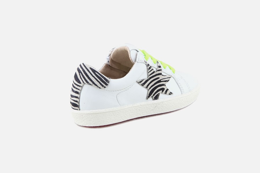 Girls Acebos | Acebos - Bloggy Blanc Zebra Lace-Up Shoes On Labotte