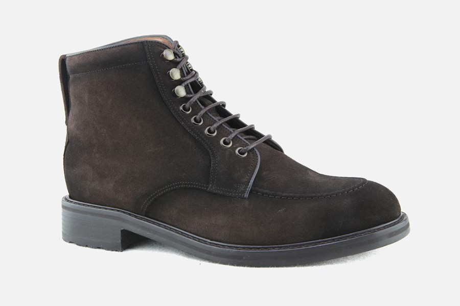 Men Botti | Botti - Corrado Choco Vintage Lace-Up Boots On Labotte