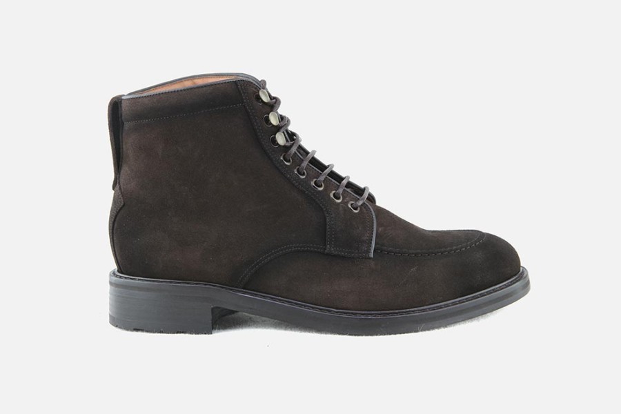 Men Botti | Botti - Corrado Choco Vintage Lace-Up Boots On Labotte