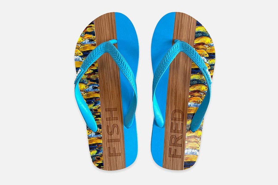 Men A Fish Named Fred | A Fish Named Fred - Fred Flipflops Yellow Fish Sandals On Labotte