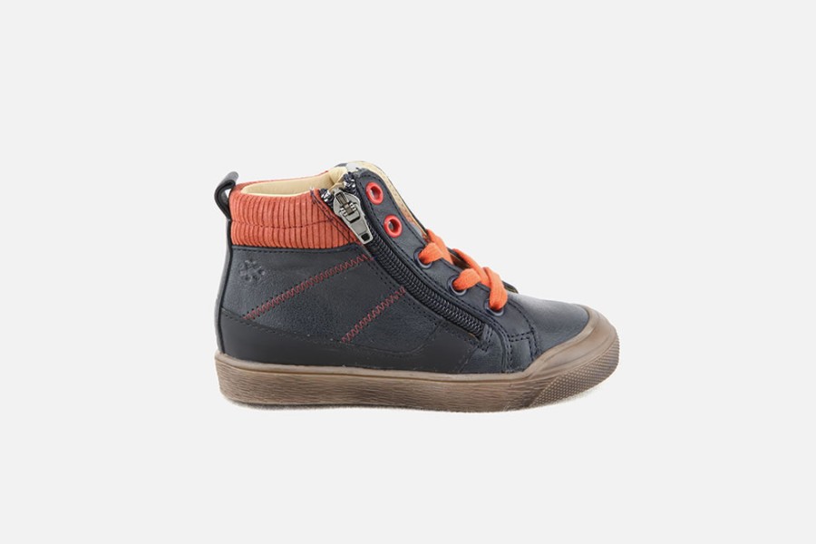 Boys Acebos | Acebos - Alvaro Blue Mandarina Lace-Up Boots On Labotte