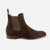 Women Crockett & Jones | Crockett & Jones - Bonnie Dark Brown Suede Ankle Boots On Labotte